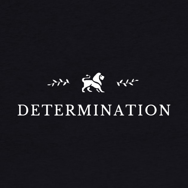 design of a lion and the word (determination) by Avash